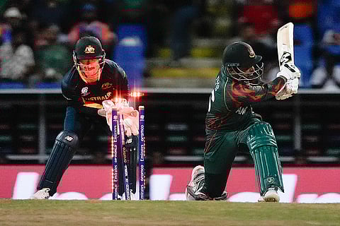 Litton Das is out bowled by Adam Zampa